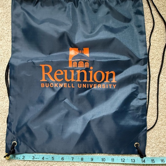 Bucknell University Blue Drawstring Backpack - Picture 3 of 6